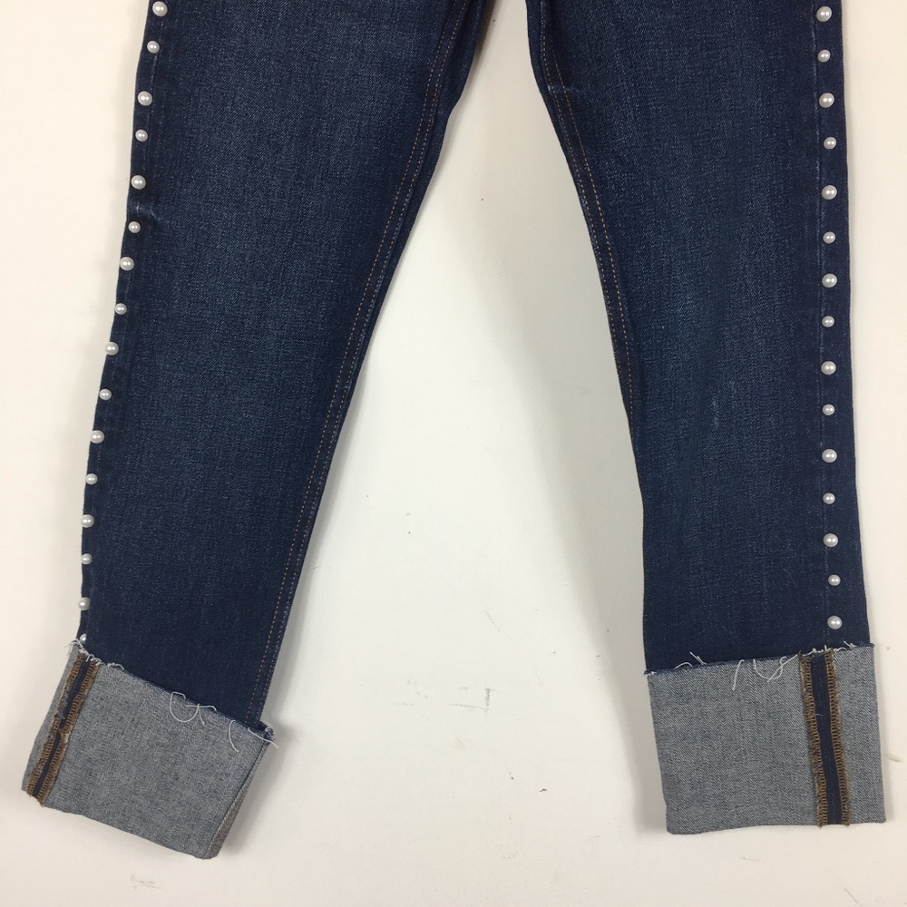 Zara Cigarette Pearl Jeans 00 x/i - Picture 8 of 8